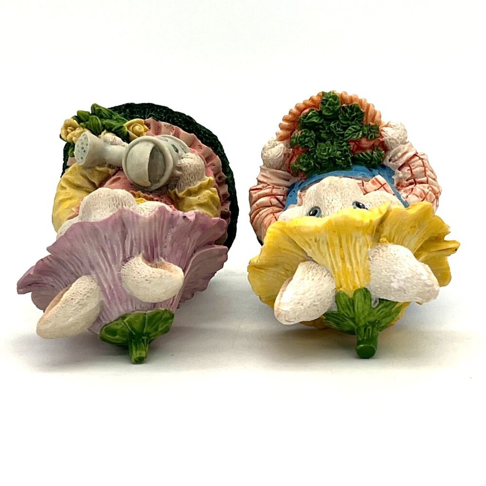 Vintage 1998 Easter Bunny Rabbit Couple Figurines Gardeners D.M.E. Inc. Dallas - Picture 7 of 10